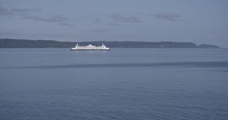 A large boat sitting out in the water