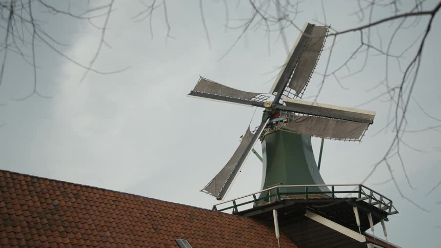 A windmill blowing in the breeze