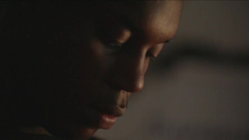 A sad looking young person