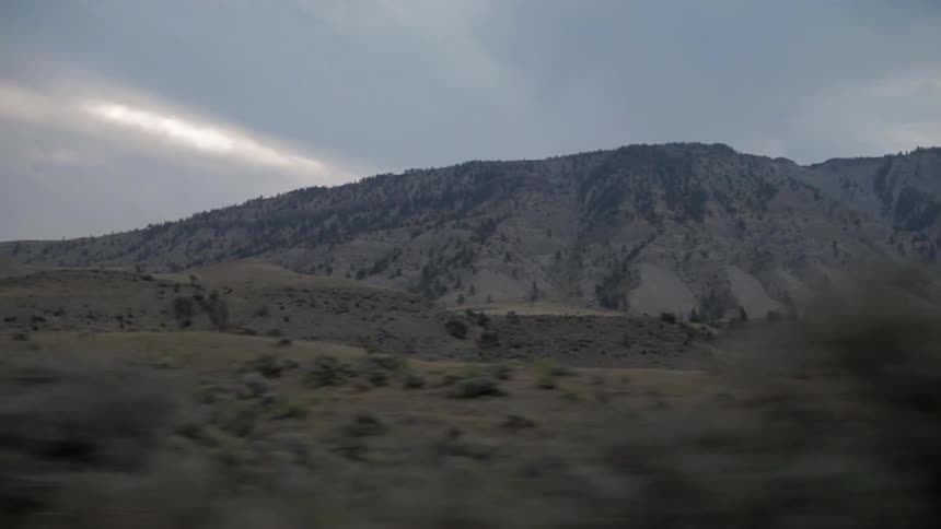 A desert mountain range