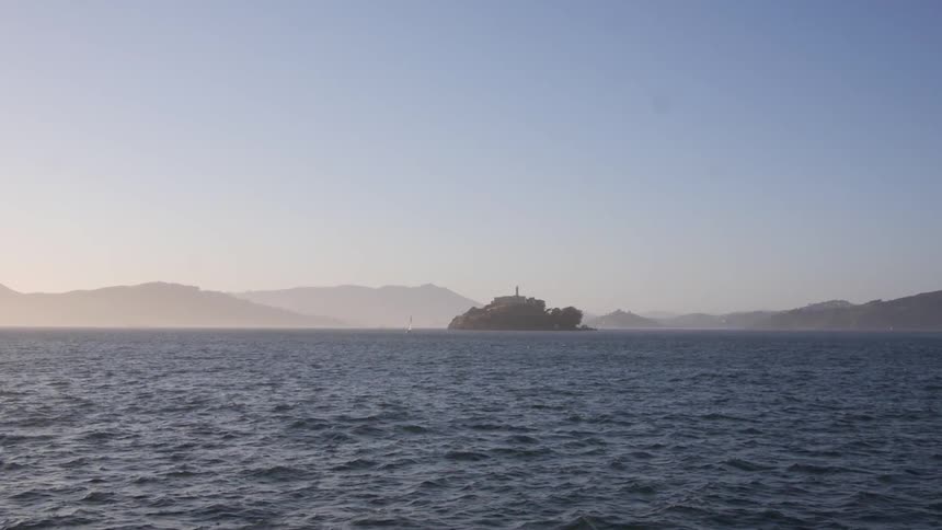 Looking out towards Alcatraz island
