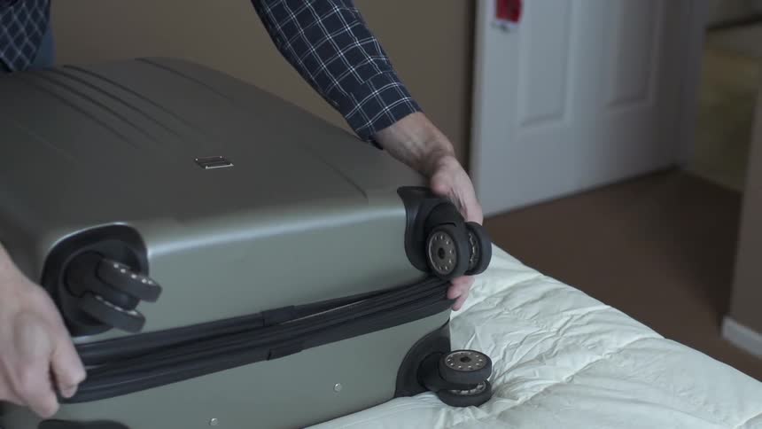 A suitcase fully packed