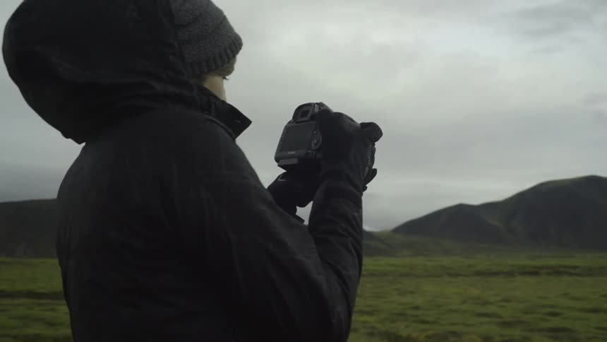 A person taking pictures