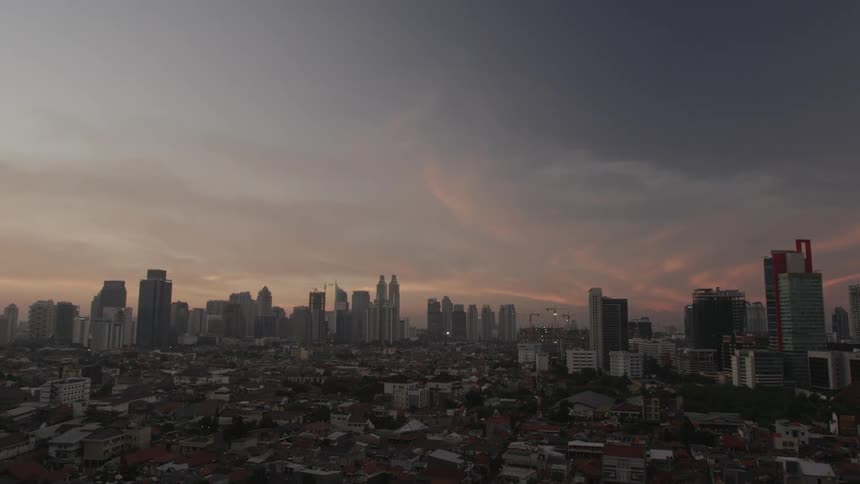 A city skyline