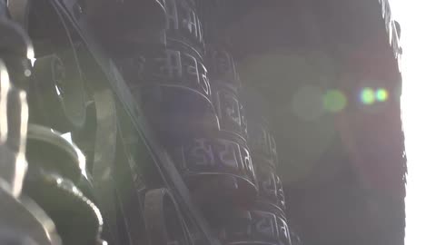 A close up view of some rolling ornaments
