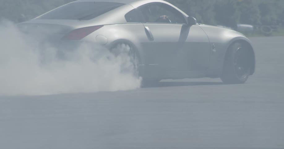 A car doing a bun out