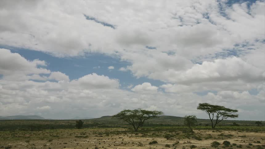 Clouds passing over the savannah