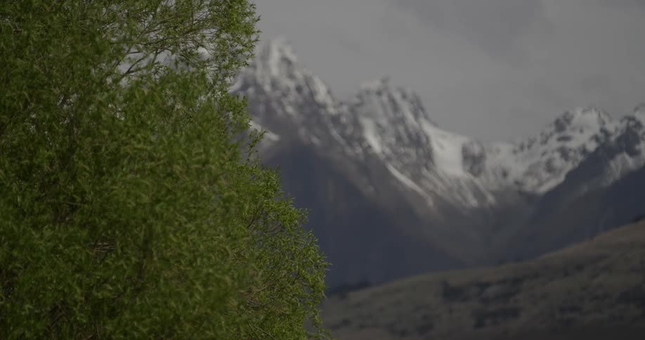 Snow Capped mountain tops in the distance