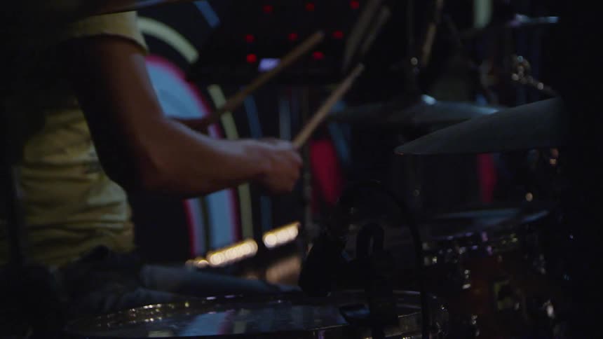 A person playing the drums