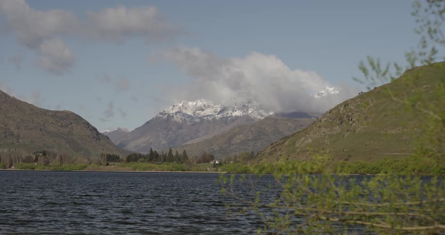 Lakeside mountain on a overcast day