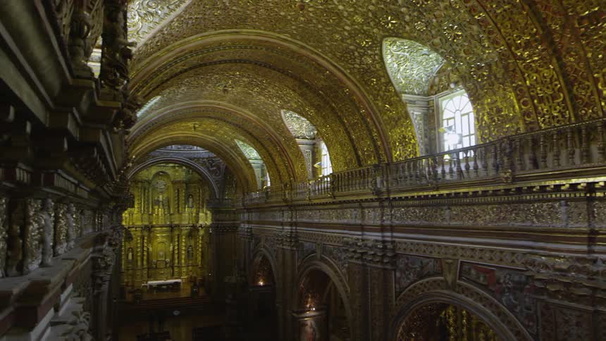 A scenery of classical building interior