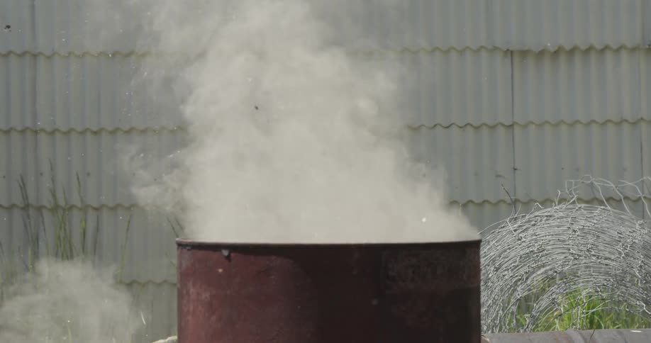 An explosion outside
