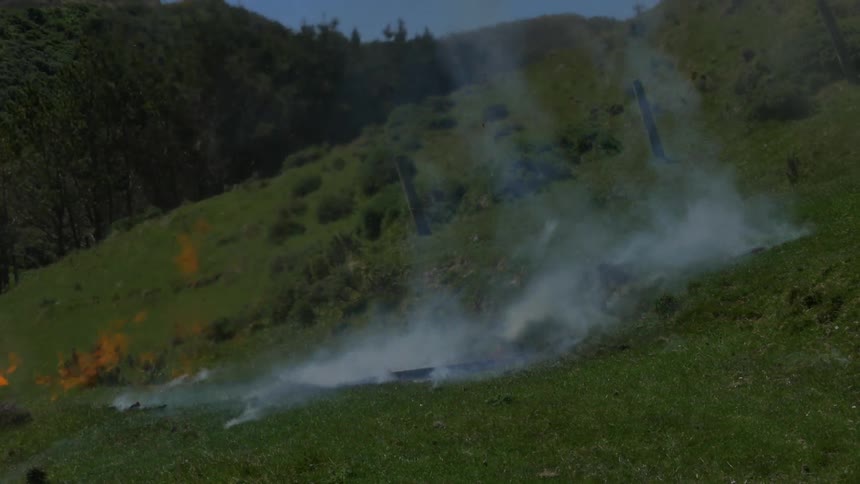 A large explosion