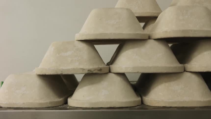 A stack of clay pots