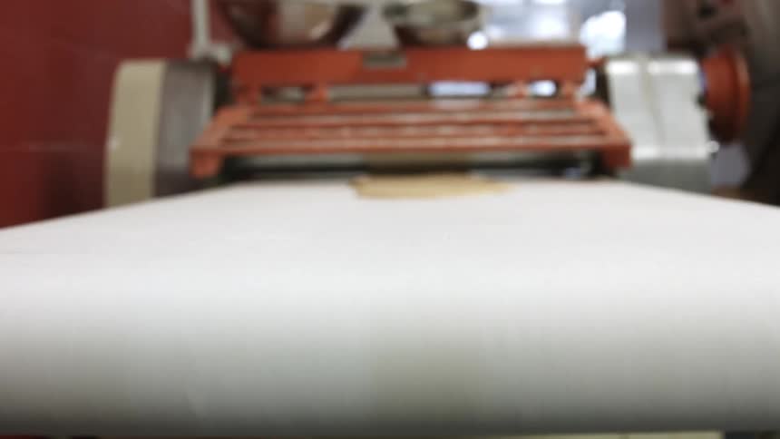 A machine processing food