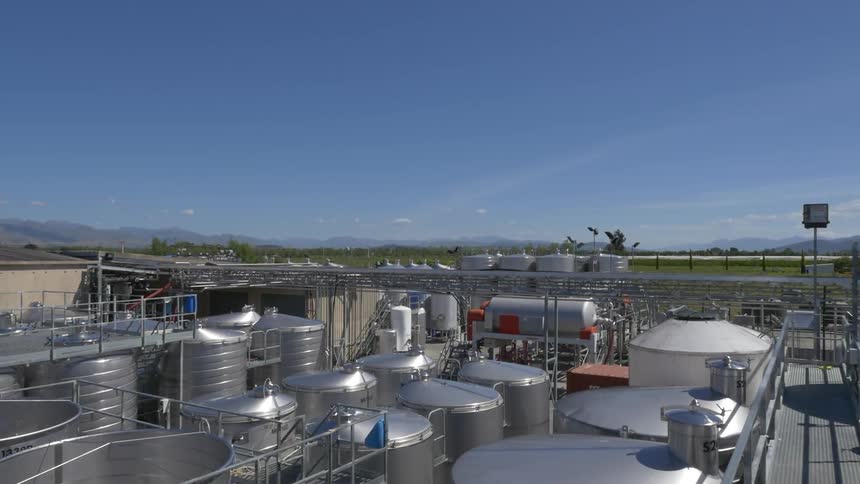 Liquid canisters on a farm