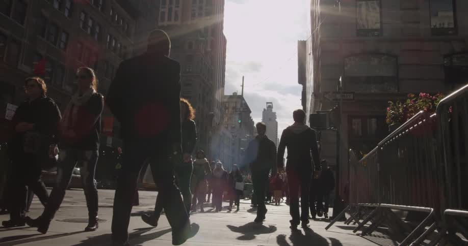 A busy city street