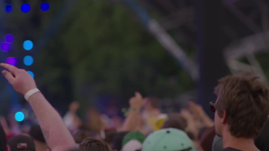 People are enjoying an outdoor concert