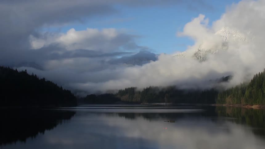 A breeze blows over a lake