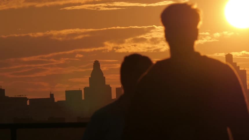 Sunset in the big city