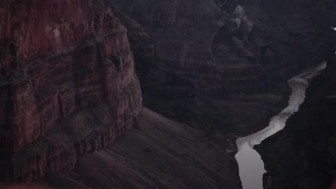 River flowing through a deep canyon