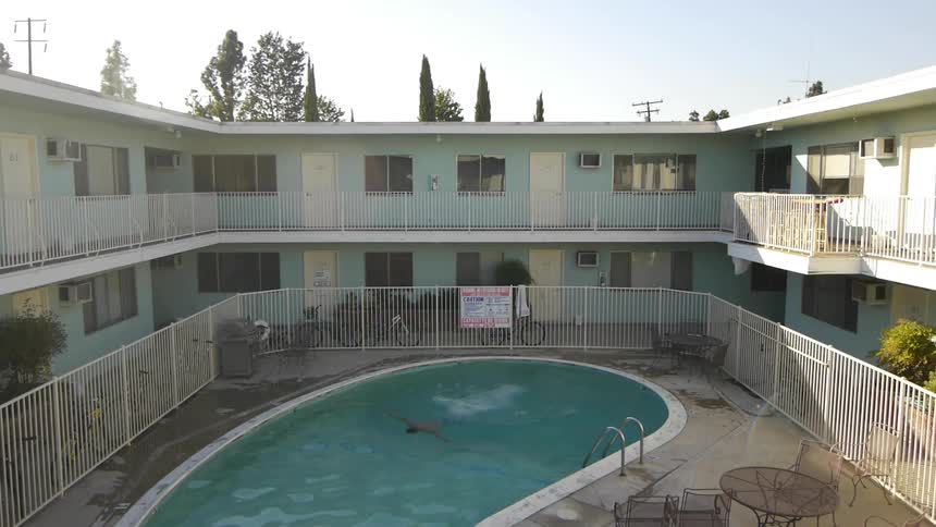 Man jumps into hotel pool